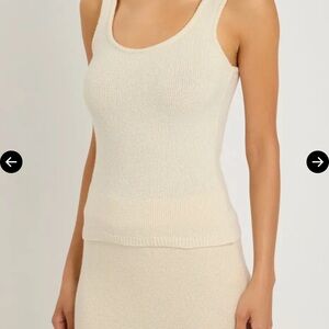 Almada Label Knitted Boucle Tank Top Off White size XS